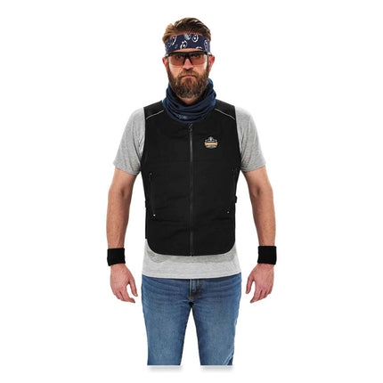 Chill-Its 6255 Lightweight Phase Change Cooling Vest, Cotton/Polyester, Large/X-Large, Black
