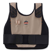 Chill-Its 6225 Premium FR Phase Change Cooling Vest, Modacrylic Cotton, Small/Medium, Khaki