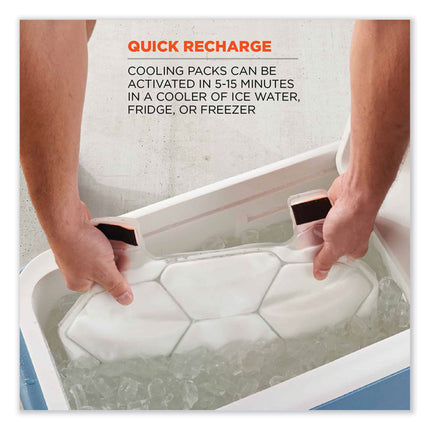 Chill-Its 6215 Premium FR Phase Change Cooling Vest with Packs, Modacrylic Cotton, Large/X-Large, Orange
