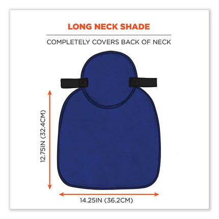 Chill-Its 6717 Cooling Hard Hat Pad and Neck Shade - Polymers, 12.5 x 9.75, Blue