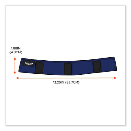 Chill-Its 6716 Cooling Hard Hat Liner - Polymers, 13.25 x 1.88, Blue