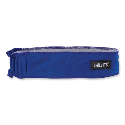 Chill-Its 6605 High-Performance Terry Cloth Sweatband, Cotton Terry Cloth, One Size Fits Most, Blue