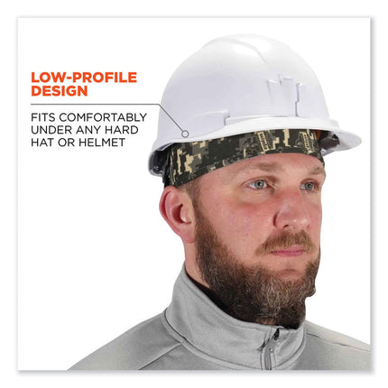 Chill-Its 6630 High-Performance Terry Cloth Skull Cap, Polyester, One Size Fits Most, Camo