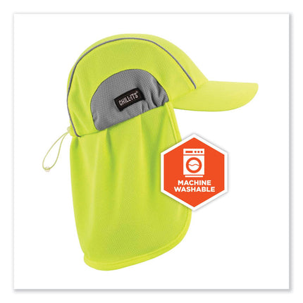 Chill-Its 6650 High-Performance Hat Plus Neck Shade, Polyester, One Size Fits Most, Lime