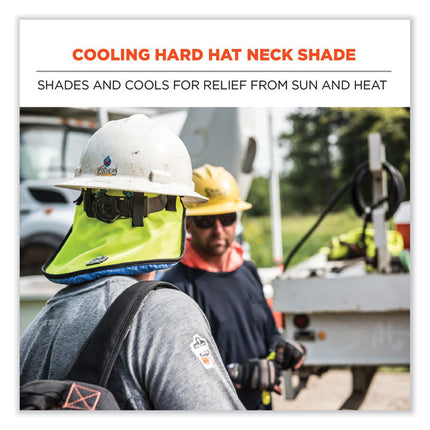 Chill-Its 6670CT Cooling Hard Hat Neck Shade - PVA, 14.75 x 10.5, Lime