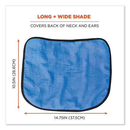 Chill-Its 6670CT Cooling Hard Hat Neck Shade - PVA, 14.75 x 10.5, Lime