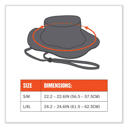 Chill-Its 8935CT Hi-Vis PVA Ranger Sun Hat, Large/X-Large, Lime