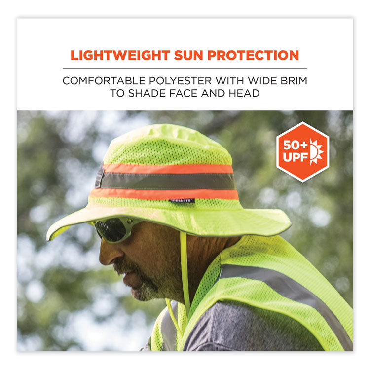 Chill-Its 8935MF Hi-Vis Microfiber Ranger Sun Hat, Large/X-Large, Lime