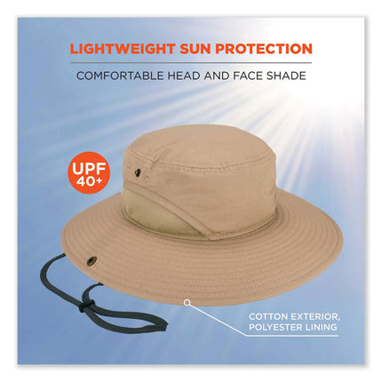 Chill-Its 8936 Lightweight Mesh Paneling Ranger Hat, Small/Medium, Khaki