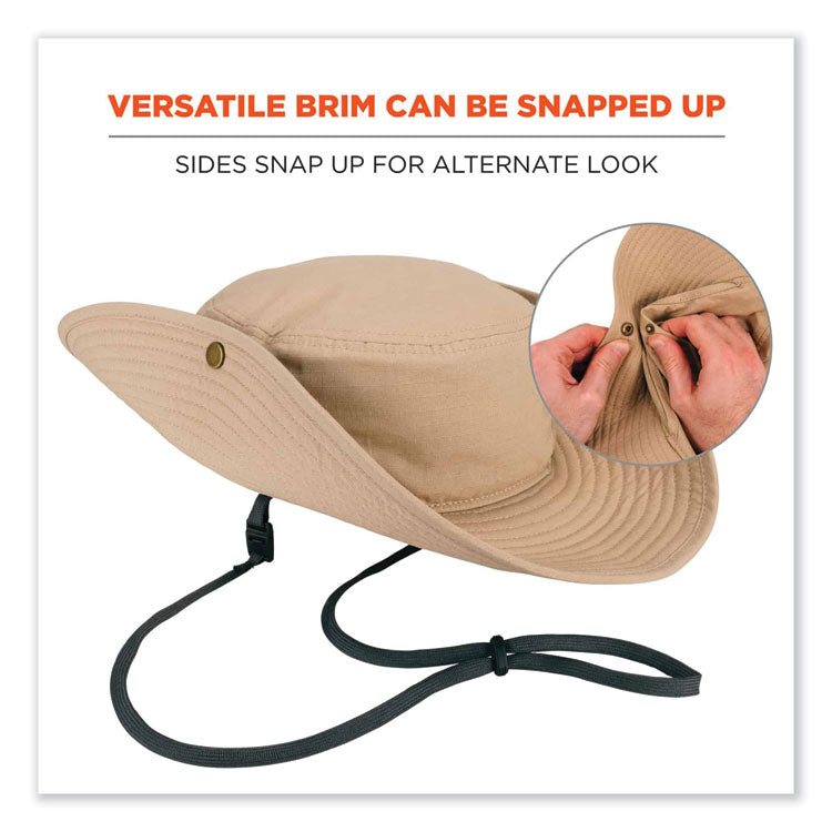 Chill-Its 8936 Lightweight Mesh Paneling Ranger Hat, Small/Medium, Khaki