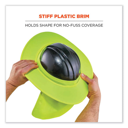 Chill-Its 6660 Hard Hat Brim + Neck Shade, 19.5 x 9.75, Lime