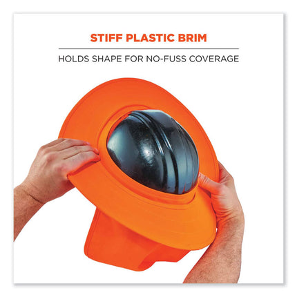 Chill-Its 6660 Hard Hat Brim + Neck Shade, 19.5 x 9.75, Orange