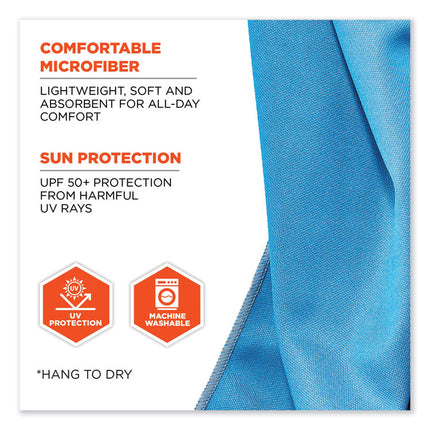 Chill-Its 6602MF Evaporative Microfiber Cooling Towel, 40.9 x 9.8, One Size Fits Most, Microfiber, Blue