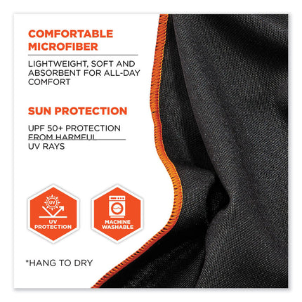 Chill-Its 6602MF Evaporative Microfiber Cooling Towel, 40.9 x 9.8, One Size Fits Most, Microfiber, Black