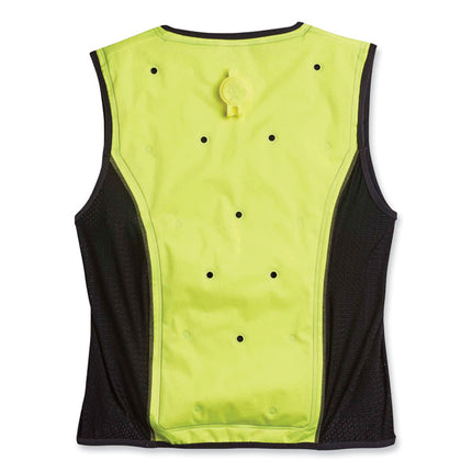 Chill-Its 6685 Premium Dry Evaporative Cooling Vest with Zipper, Nylon, Medium, Lime