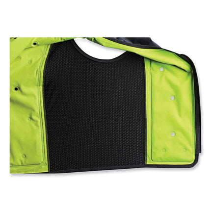 Chill-Its 6685 Premium Dry Evaporative Cooling Vest with Zipper, Nylon, 2X-Large, Lime