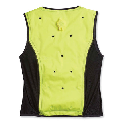 Chill-Its 6685 Premium Dry Evaporative Cooling Vest with Zipper, Nylon, 3X-Large, Lime