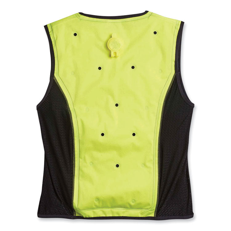 Chill-Its 6685 Premium Dry Evaporative Cooling Vest with Zipper, Nylon, 3X-Large, Lime