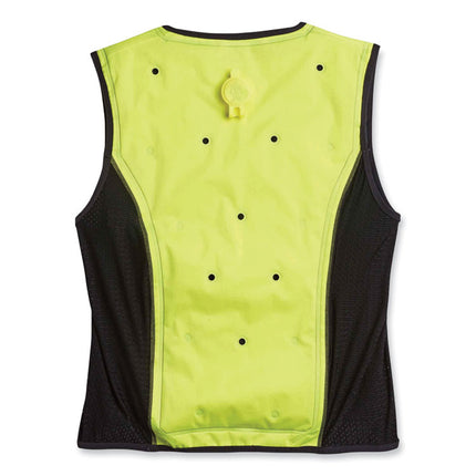 Chill-Its 6685 Premium Dry Evaporative Cooling Vest with Zipper, Nylon, 4X-Large, Lime
