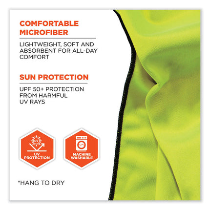 Chill-Its 6602MF Evaporative Microfiber Cooling Towel, 40.9 x 9.8, One Size Fits Most, Microfiber, Lime