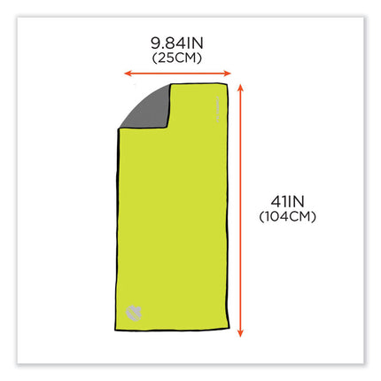 Chill-Its 6602MF Evaporative Microfiber Cooling Towel, 40.9 x 9.8, One Size Fits Most, Microfiber, Lime