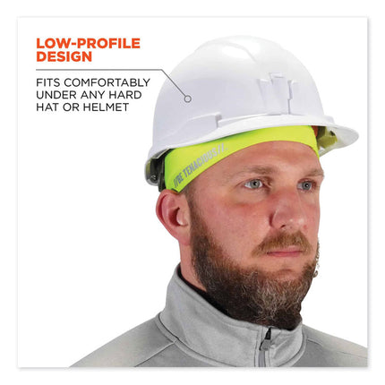 Chill-Its 6632 Performance Knit Cooling Skull Cap, Polyester/Spandex, One Size Fits Most, Lime