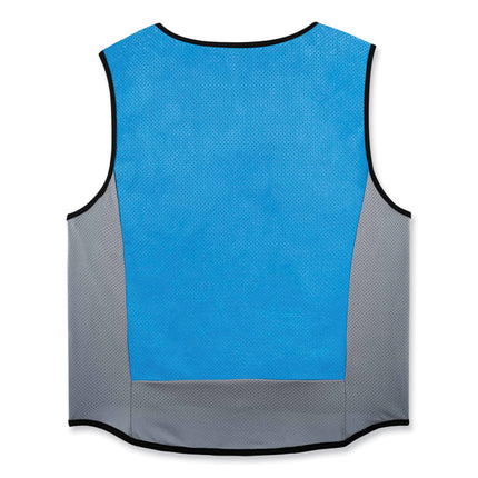 Chill-Its 6667 Wet Evaporative PVA Cooling Vest with Zipper, PVA, Large, Blue