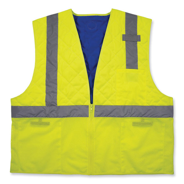 Chill-Its 6668 Class 2 Hi-Vis Safety Cooling Vest, Polymer, Medium, Lime