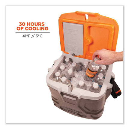 Chill-Its 5170 17-Quart Industrial Hard Sided Cooler, Orange/Gray