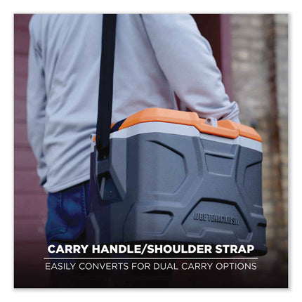Chill-Its 5170 17-Quart Industrial Hard Sided Cooler, Orange/Gray