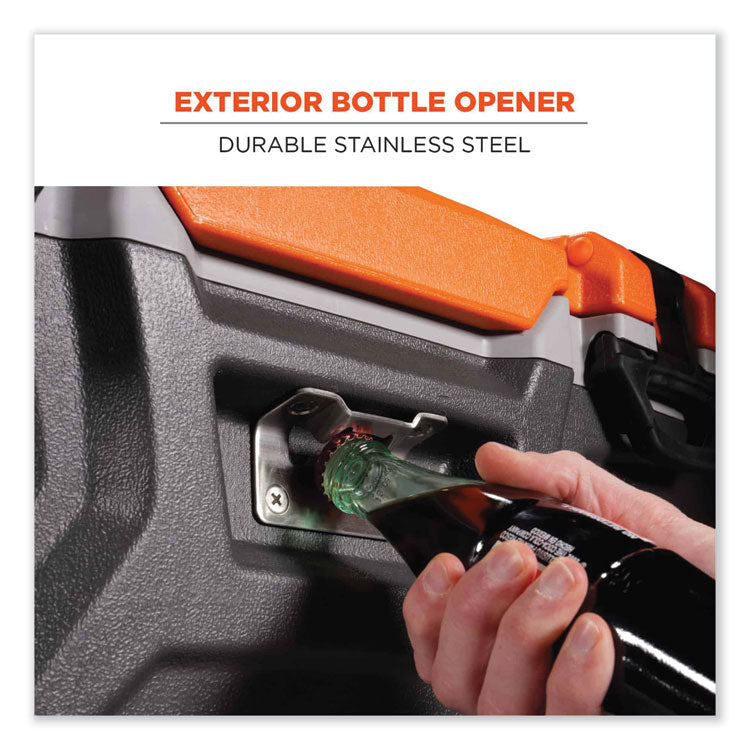 Chill-Its 5171 48-Quart Industrial Hard Sided Cooler, Orange/Gray