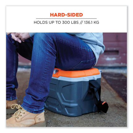 Chill-Its 5170 17-Quart Industrial Hard Sided Cooler, Orange/Gray, 30/Pallet
