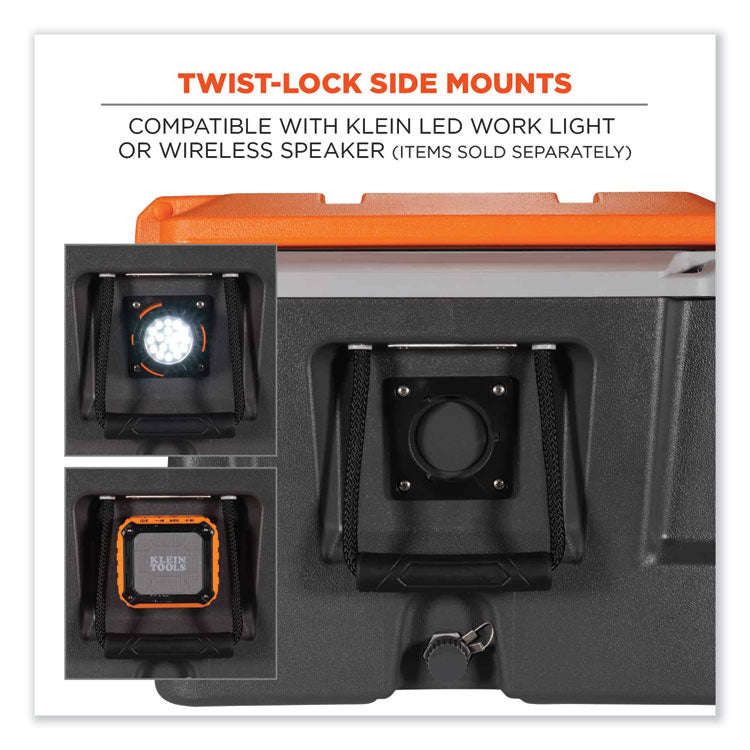 Chill-Its 5171 48-Quart Industrial Hard Sided Cooler, Orange/Gray, 20/Pallet