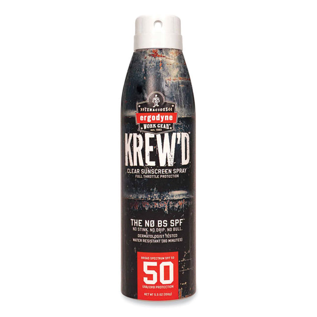 Krewd 6353 SPF 50 Sunscreen Spray, 5.5 oz Can