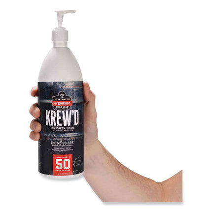 Krewd 6355 SPF 50 Sunscreen Lotion, 32 oz Pump Bottle