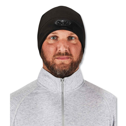 N-Ferno 6804 Skull Cap Winter Hat with LED Lights, One Size Fits Mosts, Black