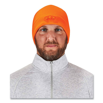 N-Ferno 6804 Skull Cap Winter Hat with LED Lights, One Size Fits Most, Orange