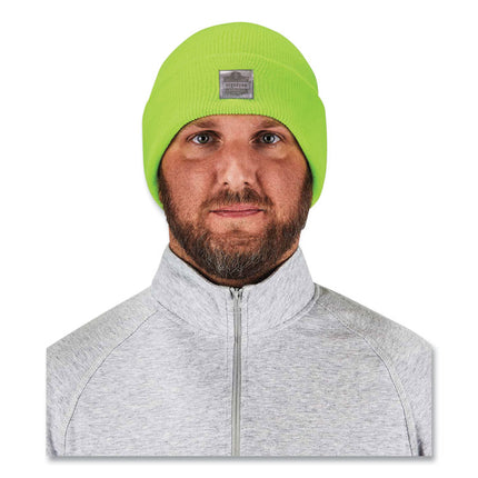 N-Ferno 6806 Cuffed Rib Knit Winter Hat, One Size Fits Most, Lime