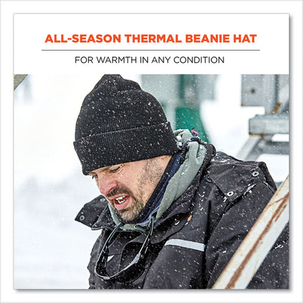 N-Ferno 6806 Cuffed Rib Knit Winter Hat, One Size Fits Most, Orange