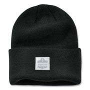 N-Ferno 6806 Cuffed Rib Knit Winter Hat, One Size Fits Most, Black