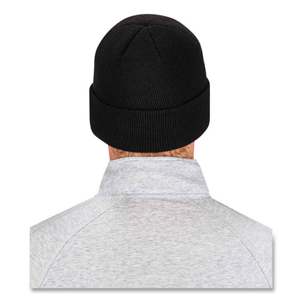 N-Ferno 6806 Cuffed Rib Knit Winter Hat, One Size Fits Most, Black