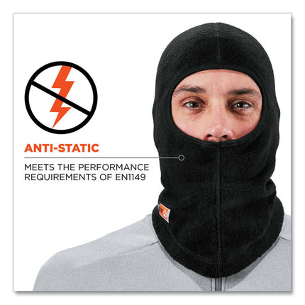 N-Ferno 6828 Modacrylic Blend FR Fleece Balaclava Face Mask, One Size Fits Most, Black
