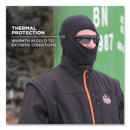N-Ferno 6828 Modacrylic Blend FR Fleece Balaclava Face Mask, One Size Fits Most, Black