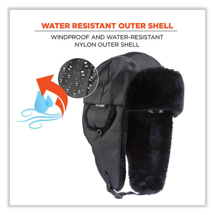 N-Ferno 6802 Classic Trapper Hat, X-Small, Black