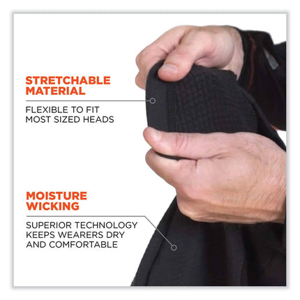 N-Ferno 6847 FR Dual Compliant Balaclava Face Mask, Polartec FR Power Grid Fleece, One Size Fits Most, Black