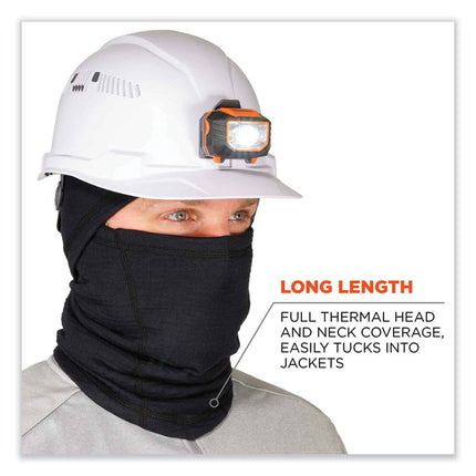 N-Ferno 6847 FR Dual Compliant Balaclava Face Mask, Polartec FR Power Grid Fleece, One Size Fits Most, Black
