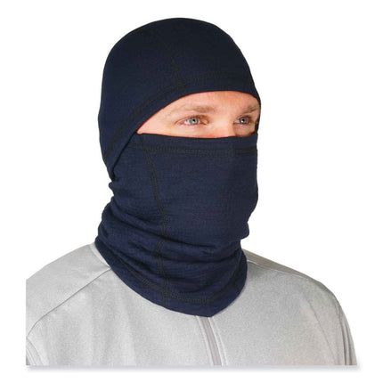 N-Ferno 6847 FR Dual Compliant Balaclava Face Mask, Polartec FR Power Grid Fleece, One Size Fits Most, Navy