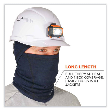 N-Ferno 6847 FR Dual Compliant Balaclava Face Mask, Polartec FR Power Grid Fleece, One Size Fits Most, Navy