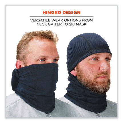 N-Ferno 6847 FR Dual Compliant Balaclava Face Mask, Polartec FR Power Grid Fleece, One Size Fits Most, Navy