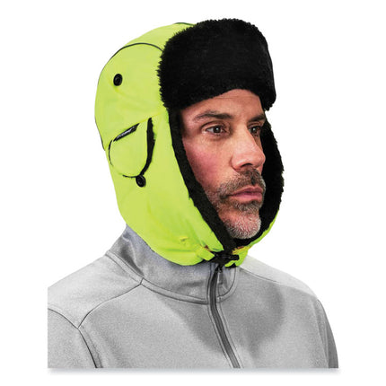 N-Ferno 6802 Classic Trapper Hat, Small/Medium, Lime